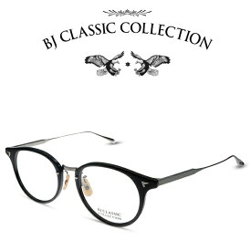 BJ CLASSIC COLLECTION COMBI COM-510B GT C-1-2 ブラック・シルバー BJクラシックコレクション 度付きメガネ 伊達メガネ メンズ レディース 本格眼鏡 （お取り寄せ）