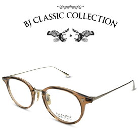 BJ CLASSIC COLLECTION COMBI COM-510N NT C-137-1 クリアピンクブラウン ゴールド BJクラシックコレクション 度付きメガネ 伊達メガネ メンズ レディース 本格眼鏡 （お取り寄せ）