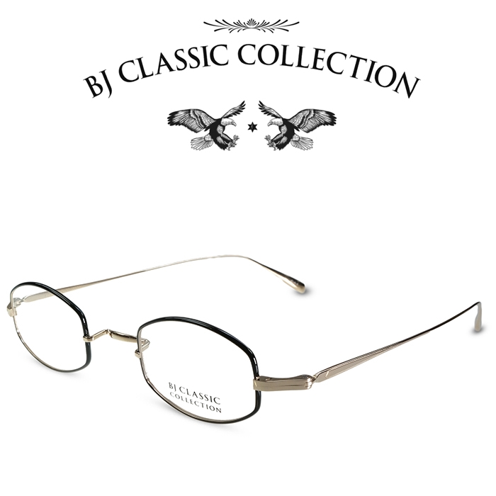 BJ　CLASSIC　COLLECTION　PREM-130SNT　レディース　ゴールド　PREMIUM　メンズ　C-1-1　度付きメガネ　伊達メガネ　ブラック　BJクラシックコレクション　（お取り寄せ）　プレミアム　本格眼鏡