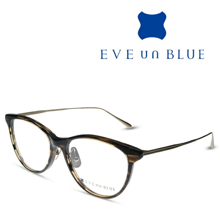 EVE un BLUE メガネフレームブラックゴールド