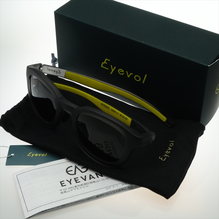 Eyevol アイヴォル RYS2 XL 50 サングラス マットグレー イエロー ダークグレー メンズ レディース スポーツ アウトドア ゴルフ 日本製