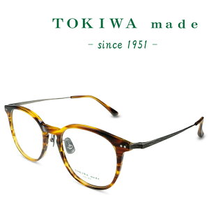 TOKIWA made トキワ メイド T-1953 C-AS-6 アンティークシルバー デミ メガネ フレーム 度付きメガネ 伊達メガネ メンズ レディース 日本製 本格眼鏡