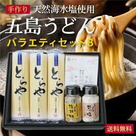 【送料無料】五島うどんバラエティ セットB 虎屋 乾麺 国産小麦粉 贈答用 お歳暮 御歳暮 お中元 長崎 ギフトセット 手延べうどん 【レビューでクーポンGET】