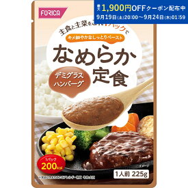 なめらか定食 デミグラスハンバーグ 介護食 ペースト レトルト 【ホリカフーズ】 ユニバーサルデザインフード 区分4 かまなくてよい ミキサー食 やわらか食 介護食品 手軽 流動食 介護用品 介護 福祉 高齢者 お年寄り