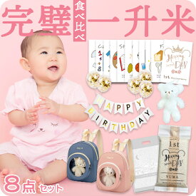 【リニューアル新発売！】一升米 小分け 一生米 一升餅 小分け の代わり『 2合×5銘柄食べ比べ／完璧一升米リュックセット』 選び取り セット 1歳 名入れ 選び取りカードセット 一升米リュック 一升餅リュック 一歳 誕生日 飾り付き