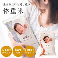 新発売！【感動を届けるお米ギフト】結婚式 体重米 メモリアルカード付き 出産内祝い 両親プレゼント ウ…