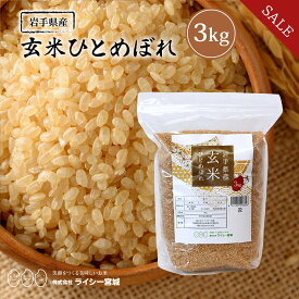 《5%OFF★SALE》 玄米 ひとめぼれ 3kg 岩手県産 令和7年産 送料無料 《3kg》 米 お米 3kg 米3kg 米3キロ ジップ式 チャック付き 新米 玄米 少量 岩手県 農家直送 国内産米 単一原料米 検査米 ブランド米