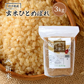新米 玄米 ひとめぼれ 3kg 岩手県産 送料無料 令和7年産 《3kg》 米 お米 3kg 米3kg 米3キロ ジップ式 チャック付き 玄米 少量 岩手県 農家直送 国内産米 単一原料米 検査米 ブランド米
