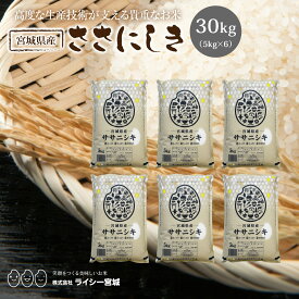 ササニシキ 米 30kg 送料無料 宮城県産 ささにしき 令和7年産 《30kg（5kg × 6袋）》 白米 お米 30kg 米30kg 米30キロ 宮城県 国内産米 精米 単一原料米 検査米 ブランド米