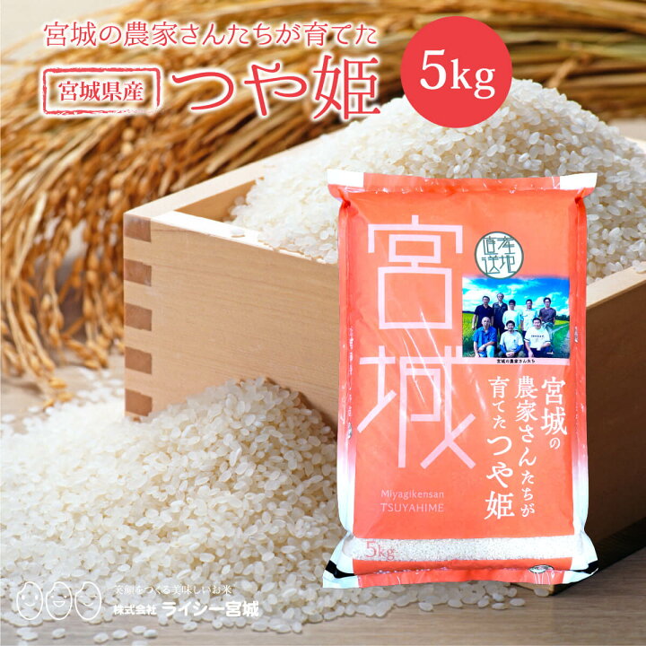楽天市場】つや姫 米 5kg 令和7年産 送料無料 宮城県産 《5kg》 白米 