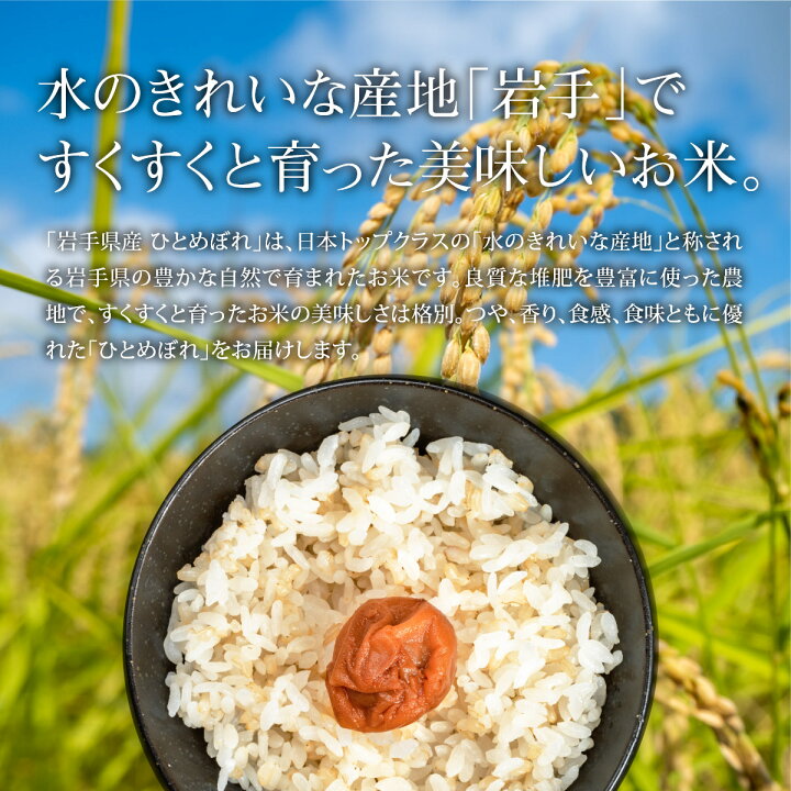 楽天市場】《10%OFF☆SALE》 玄米 ひとめぼれ 3kg 岩手県産 令和7年産 