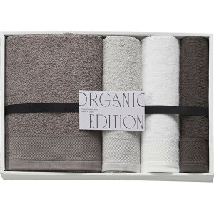 お歳暮 オーガニックエディション オーガニックコットン使用国産タオルセット 生産 無農薬 化学薬品 製法 薄手 吸水性 洗濯後 普段使 便利 オーガニック オーガニックコットン タオル アウ