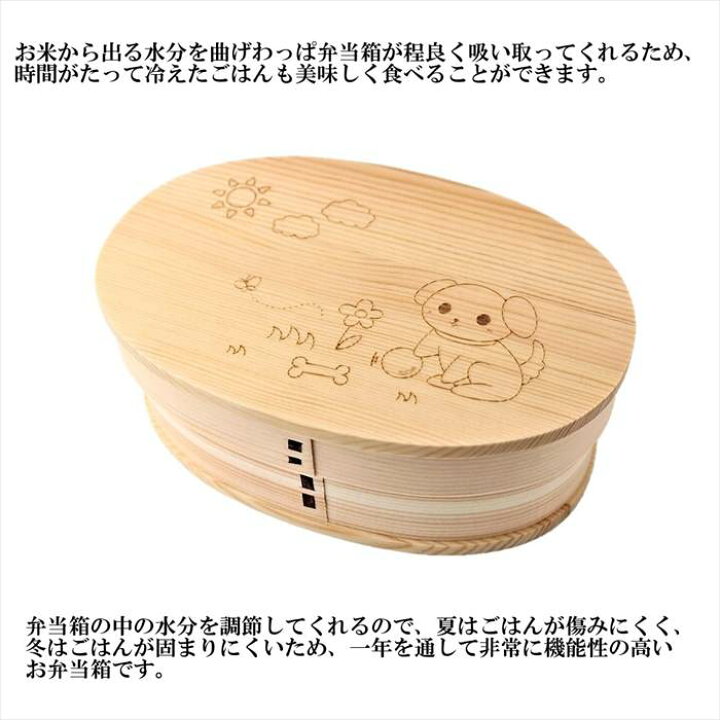 楽天市場 曲げわっぱ 子供用 お弁当箱 キャラクター 弁当箱 一段 キャラ弁 ワンちゃん 犬 ランチボックス 杉 木製 ギフト プレゼント 誕生日 Rilla By Uni
