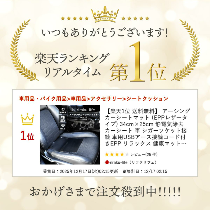 楽天市場】【楽天1位 送料無料】 アーシングカーシートマット (EPP
