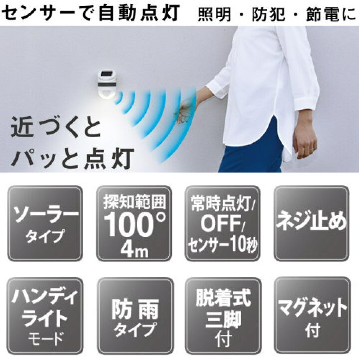 楽天市場】ライテックス ASL-093 LED センサーライト 1W×1灯 ソーラー式 取付け自由自在 どこでもセンサーソーラー : ライズラン 楽天市場】ライテックス ASL-093 LED センサーライト 1W×1灯 ソーラー式 取付け自由自在 どこでもセンサーソーラー : ライズラン