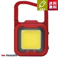 COB-WL007R 充電式スーパーフラッシュライト6W レッド 小型 凄い明るさ 手のひらサイズ 強力な光 防水仕…