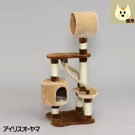 猫 キャットタワー キャットランド 省スペース 置き型 つめとぎ付き はしご付き くつろげるボックス じゃれて遊べるおもちゃ 登って遊べる 運動不足対策 上下運動できる3段タイプ 安心の安定性 インテリアにマッチ CLF-6 キャットランド ブラウン アイリスオーヤマ ねこ ネコ