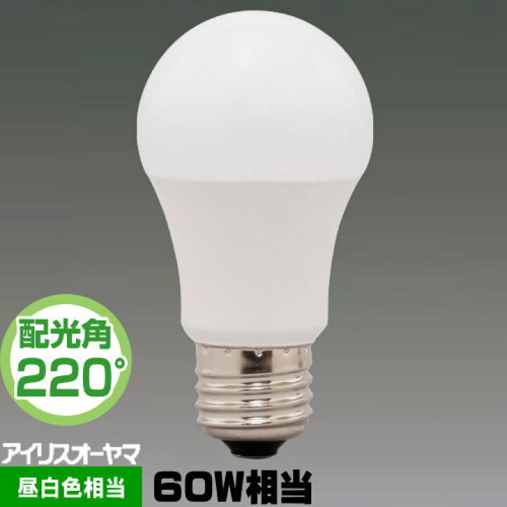 楽天市場】アイリスオーヤマ LDA7N-G-6T5 LED電球 一般電球形 60W相当 