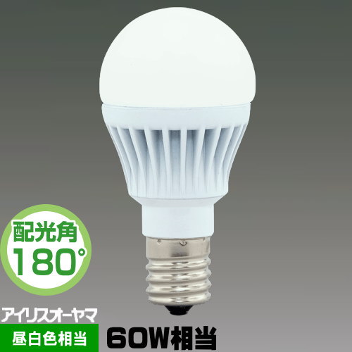 アイリスオーヤマ LDA7N-G-E17-6T5 LED電球 小形電球形 60W相当 昼白色相当 広配光 LDA7NGE176T5