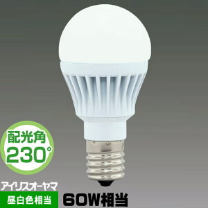 アイリスオーヤマ LDA7N-G-E17/W-6T5 LED電球 小形電球形 60W相当 昼白色相当 全方向 LDA7NGE17W6T5