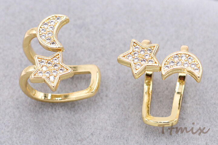楽天市場】イヤーカフ 星&月 ジルコニア付き 12×14mm 片耳用 ゴールド【1ヶ】 : ROSSO小倉 楽天市場店 楽天市場】イヤーカフ 星&月 ジルコニア付き 12×14mm 片耳用 ゴールド【1ヶ】 : ROSSO小倉 楽天市場店