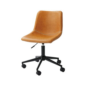 【クーポン配布中】昇降式デスクチェア おしゃれ 1脚 椅子 回転 チェアー レザー調 ステッチ キャスター付き 高さ調節 ヴィンテージ シンプル スチール アイアン アンティーク ダイニングチ