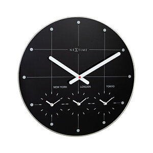 【クーポン配布中】掛け時計 おしゃれ 北欧 壁掛け時計 NEXTIME Big City NXT-8197 スイープムーブメント 音がしない 秒針なし 静音 丸 円 モダン ミッドセンチュリー モノトーン ダイニング リビン