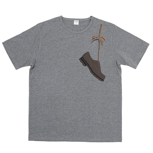 【送料無料】WORKERS(ワーカーズ)～Shoe Print Tee Grey～ Tシャツ・カットソー