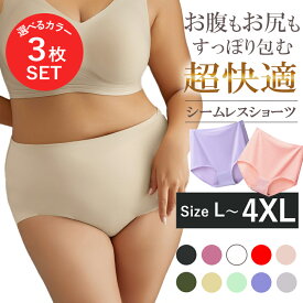 【最大50％OFFクーポン配布中】シームレス ショーツ 股上深め ハイウェスト ハイウエスト 大きいサイズ レディース インナー 下着 パンツ レディース パンツ 食い込まない オシャレ かわいい ノンストレス ストレスフリー 無地 シームレス 女性用