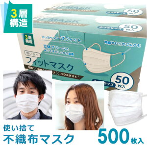 }XN 500 ݌ɂ ĝ }XN sDz  ӂ t  3w\ jp lp 炩 50×10 ԕ  ECX΍  PG`Pbg ho FIT MASK  