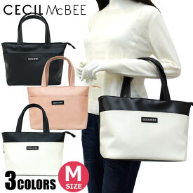 セシルマクビー CECIL McBEE トートバッグ M CM121116 ブラック ホワイト ピンク レディース かばん 鞄 かばん バッグ ギフト (JC)