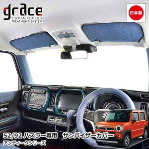 【10/24-27限定エントリーでP10倍】 日本製 52 92 ハスラー 専用 アンティーク サンバイザーカバー 左右セット カスタム ドレスアップ パーツ クラシック ヴィンテージ レトロgrace Crum アクセサリ