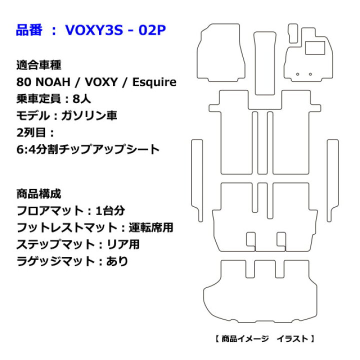 楽天市場】日本製 フロアマット 80系 ノア ヴォクシー エスクァイア 