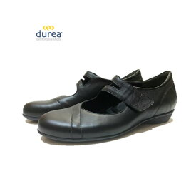 ドュレア (durea) レディース 靴 パンプス タウンシューズ 品番5737 幅1E 幅3E 甲部マジックベルト ローヒール