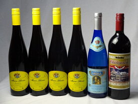 楽天スーパーセール/ドイツワイン6本セット ゲートロイトハウス グリューワイン(赤ワイン)1000ml×1本　赤ワイン4本750ml 甘口白ワイン1本750ml