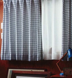シェード【WAVESALAD】 ウェーブサラダ ドレープ ドレープカーテン カーテン オーダー オーダーメイド おしゃれ かわいい　日本製 TOSO　ドラム式　コード式　リビング 小窓　千鳥柄　チェック　カジュアル　カフェ　ウール調　寝室　Lari（ラーリ）