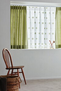 シェード【イエロー/グリーン・ブルー/ネイビー 】Meteor(メテオール)星 スター 個性的 刺繍 北欧 刺繍カーテン 国内縫製 ドラム式 コード式 シングル ダブル TOSO モダン