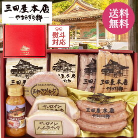 三田屋本店 人気No.2！自慢のハムとドレッシングが堪能できる贅沢なギフトセット 8種9品SBY-9（熨斗対応可）ロースハム 送料無料 内祝 贈答 プレゼント 取り寄せ 肉加工品 冬ギフト 人気 手土産 お持たせ 老舗 本格 国産 無添加