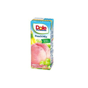 雪印メグミルク Dole ピーチミックス 果汁100% 18本(200ml×18本) 濃縮還元
