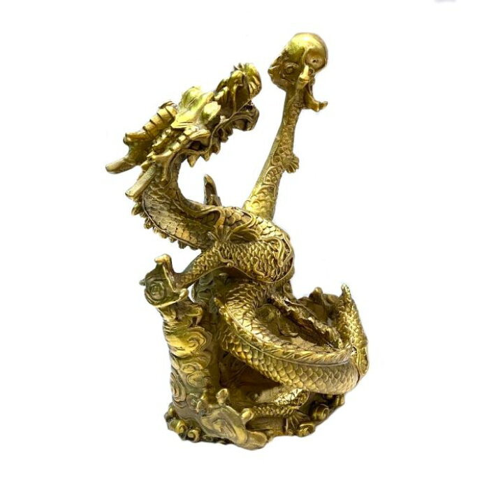楽天市場】真鍮製 黄銅 オブジェ 昇龍 珠持ち ドラゴン 竜 五爪 5本爪 