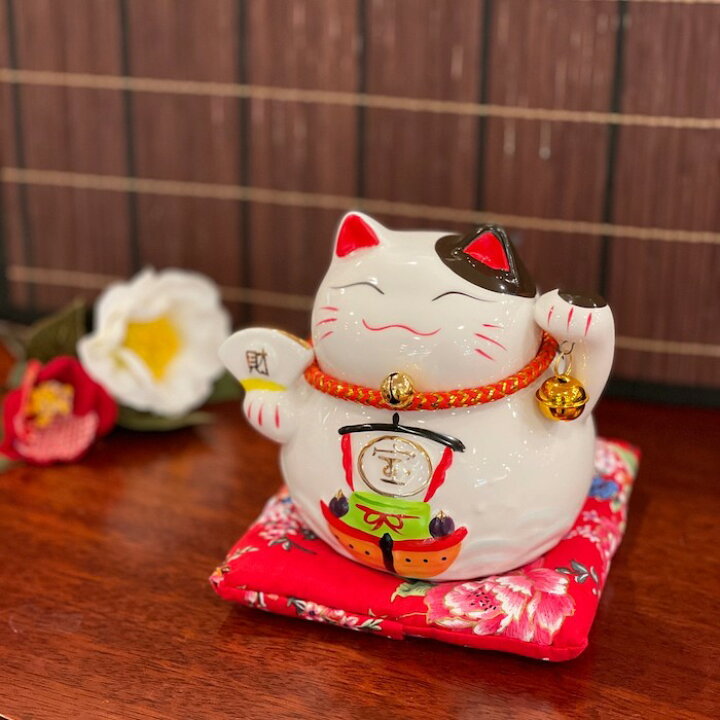 楽天市場】招き猫 宝船 小 al21007 貯金箱 招き猫 ネコ ねこ まねき猫 
