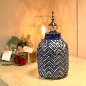 キャンディボックス 小物入れ ブルードレス F18049 高さ26cm お菓子入れ おやつ入れ アクセサリーケース 花瓶 レトロ フラワーベース ギフト プレゼント