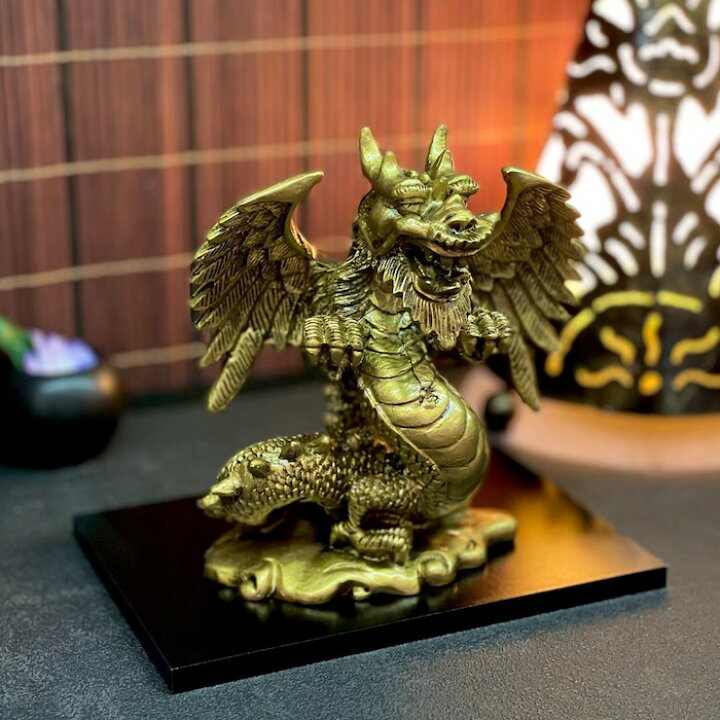 楽天市場】龍 西洋風ドラゴン 翼 S18172 高さ15cm ゴールド 金 