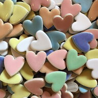 タイル TILE ハート 7色 MIX heart-7color/ モザイクタイル 工作 DIY クラフト タイルクラフト \バラ 袋…