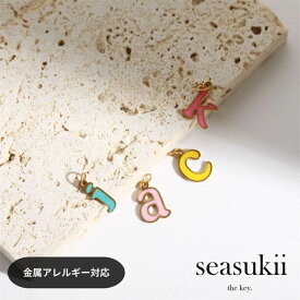 イニシャルチャーム カラフル ステンレス ペンダントトップ ストラップ チャーム イニシャル 押し活 推しメン バッグチャーム キーホルダー ワンポイント 汗 水 金属アレルギー対応 シンプルデザイン 汗 水 デイリー ギフト