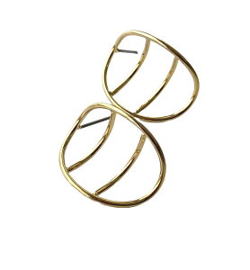 ピアス 両耳用 個性的 大ぶり だ円 オーバル シンプル ステンレスポスト 真鍮 カジュアル レディース ジュエリー 大人 大人かわいい デイリー 上品 きれいめ プレゼント ギフト