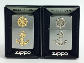 ZIPPO(イカリ＆舵輪) 海上自衛隊グッズ 自衛隊グッズジッポ　ジッポー　Zippo　ライター　ジッポライター　プレゼント　ギフト