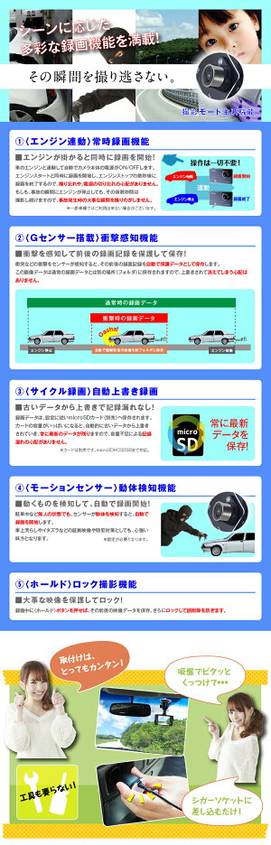 楽天市場 Microsdカード付き16gb ドライブレコーダー 薄型 Full Hd Gセンサー搭載 常時録画 車載カメラ 1080p フルhd 高画質 エンジン連動 エンドレス録画 動画 静止画 動体感知 撮影 車録画 Sdカード録画 ドラレコ カメラ カーカメラ 送料無料 Drlmsu16x Sas