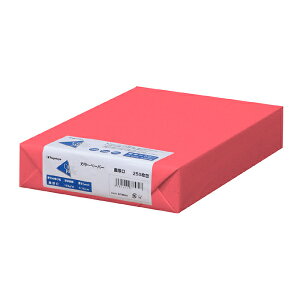 大入250枚|長門屋 カラーペーパー ナ-3584A4 最厚口 赤色上質紙 レーザー・インクジェット対応