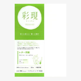 竹尾｜TAKEO 彩現 アラベール スノーホワイトレター用紙 A4 20枚入りレーザープリンタ、インクジェットプリンタ対応